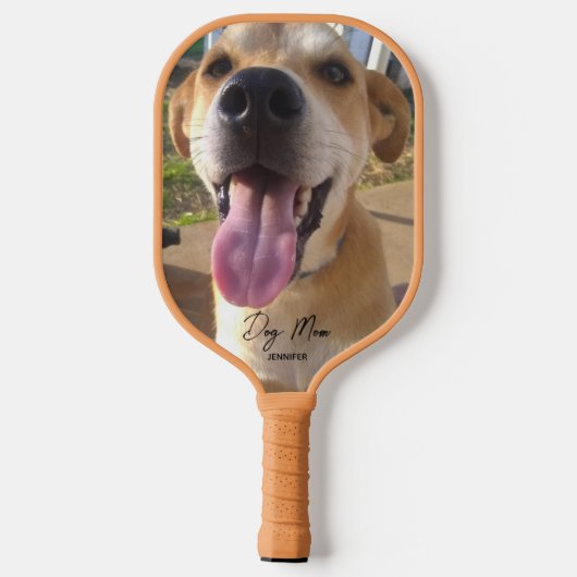 Custom Dog Photo Dog Mam Moederdag Pickleball Paddle (Achterkant)
