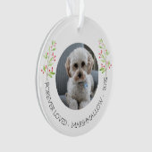 Custom Dog Photo Memorial Christmas Gift Ornament (voorkant)