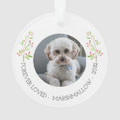 Custom Dog Photo Memorial Christmas Gift Ornament (achterkant)