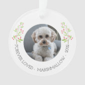 Custom Dog Photo Memorial Christmas Gift Ornament (voorkant)