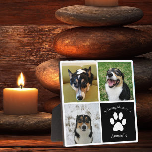 Custom Dog Photo Memorial in Loving Memory Pet Fotoplaat