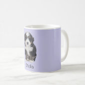 Custom Dog Photo Mok – Misty Lila met Pet Name (Voorkant rechts)