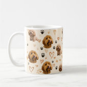 Custom Dog Photo Pattern  Koffiemok (Links)