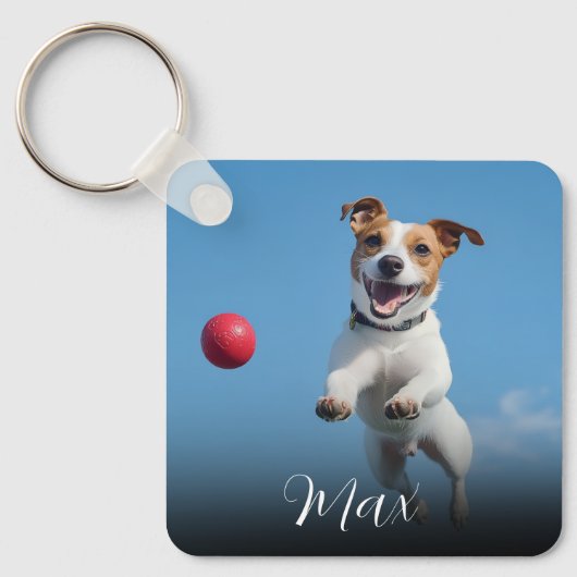 Custom Dog Photo  Sleutelhanger (Voorkant)
