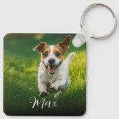 Custom Dog Photo  Sleutelhanger (Achterkant)