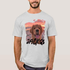 Custom Dog Photo T-Shirt – Personalized Pet Name T
