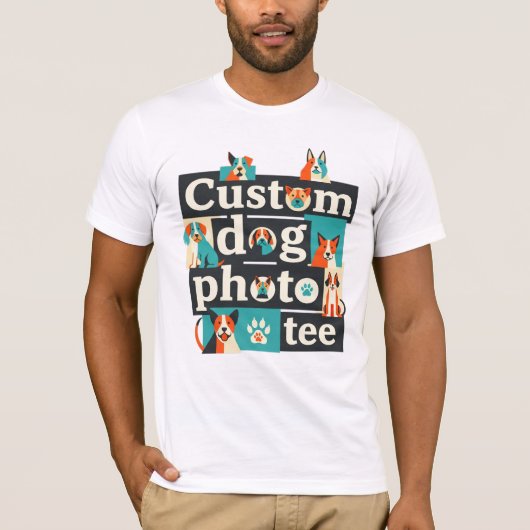 Custom Dog Photo Tee T-shirt (Voorkant)