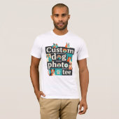 Custom Dog Photo Tee T-shirt (Voorkant volledig)