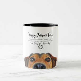 Custom Dog Photo Vaderdag Mok van Rescue Dog