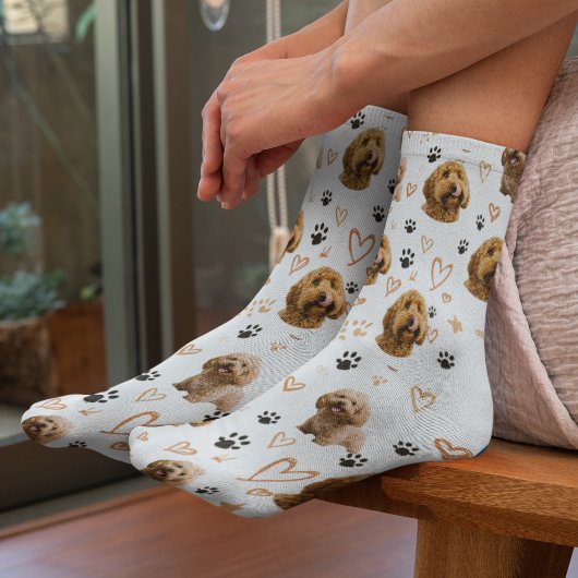 Custom Dog Photo – Valentine Gift for Dog Lover Sokken