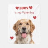 Custom Dog Photo Valentine's Day Blanket Fleece Deken (Voorkant)