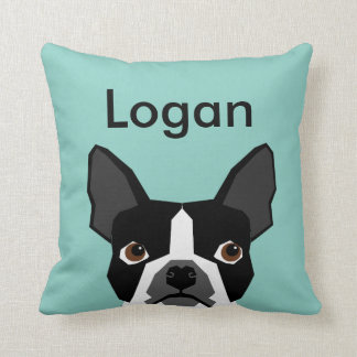 Custom Dog Pillow Boston Terrier Pet Kussen