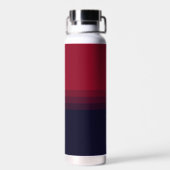 Custom Donker Navy Blauw Rood Maroon Kleur Blok Waterfles (Achterkant)