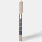 Custom Donkerblauw Beige Bruin Paarse Groene Strep Case-Mate iPhone Case (Achterkant / Rechts)