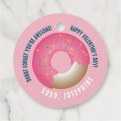 Custom Donut Vergeet dat je Geweldige Valentijnsda Bedankjes Labels (Achterkant)