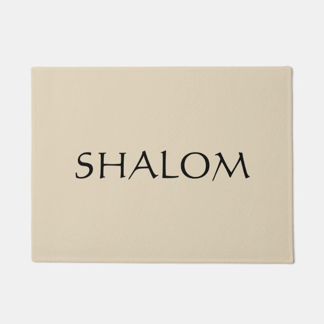 Custom Doormat Beige Shalom Deurmat (Voorkant)
