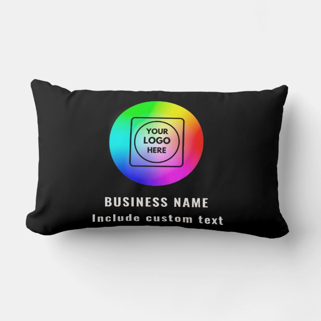 Custom Double-Sided Company Logo Lumbar Pillow Kussen (Voorkant)
