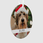 Custom Double Sided Dog Pet Christmas Ornament (voorkant)