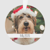 Custom Double Sided Dog Pet Christmas Ornament (voorkant)