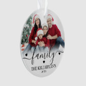 Custom Double Sided Family Two Photo Christmas (devant)
