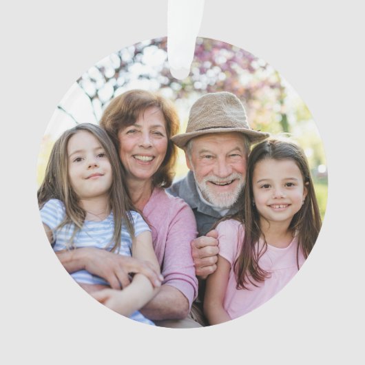 Custom Double Sided Family Two Photo Christmas Ornament (voorkant)