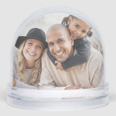 Custom Double Sided Family Two Photo Sneeuwbol (Voorkant)