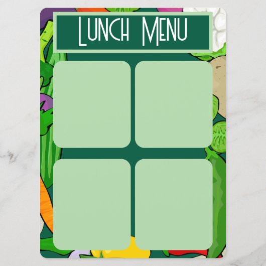 Custom Double Sided Flat Menu Template (Dos)