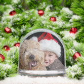 Custom Double-Sided Photo Holiday Snow Globe (Noël)