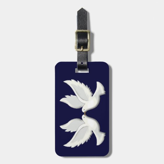 Custom Doves Bagagelabel (Voorkant verticaal)