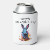 Custom Down the Rabbit Hole Blue Bunny Blikjeskoeler (Blikje Achterkant)