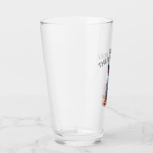 Custom Down the Rabbit Hole Blue Bunny Glas (Rechts)