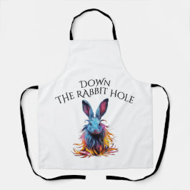 Custom Down the Rabbit Hole Blue Bunny Schort