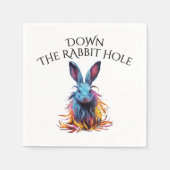 Custom Down the Rabbit Hole Blue Bunny Servet (Voorkant)