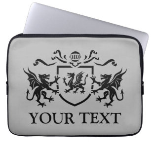 Custom Dragon Blazon Laptop Sleeve