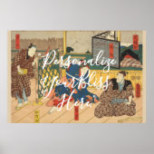 CUSTOM Dramatic Japanese Samurai Actor Print (Voorkant)