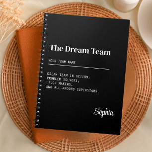 Custom Dream Team Corporate Collega Teamwork Gift Notitieboek