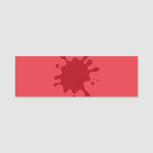Custom Drip Classic Name Tag – Tomatenrood (Voorkant)