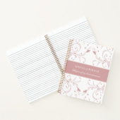 Custom Dusty Rose Botanical Butterfly Journal  (Intérieur)