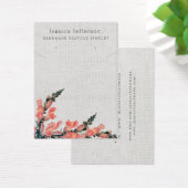 Custom Earring Jewelry Pink Floral Display Card (Bureau)