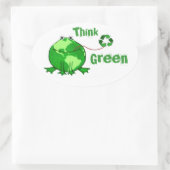 Custom Earth Day / Think Green Frog Stickers (Tas)