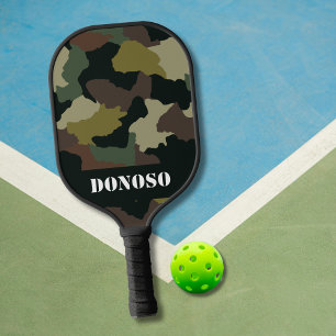 Custom Earth Tones Camo groen-bruine camouflage Pickleball Paddle