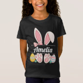 Custom Easter Bunny Name T-shirt (Voorkant)