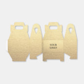 Custom Eenvoudige Clean Gold Business cadeau Logo Bedankdoosjes (Uitgevouwen)