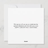 Custom EERSTE KERST Borstkanker Gratis Feestdagenkaart (Achterkant)