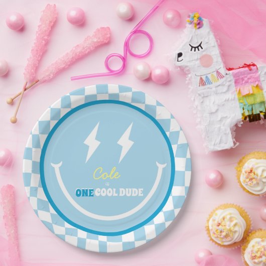 Custom Eerste Verjaardag Een Cool Dude Bord (Feest)