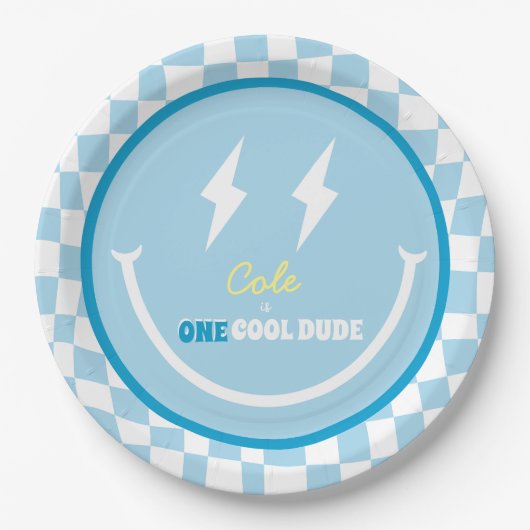 Custom Eerste Verjaardag Een Cool Dude Bord (Voorkant)