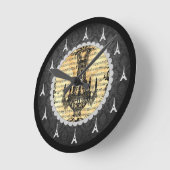 Custom Eiffel Tower Round Wall Clock Ronde Klok (Hoek)