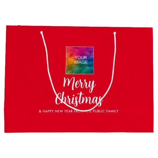 Custom Eigen Afbeelding Bedrijf Logo Tekst Merry C Groot Cadeauzakje (Achterkant)