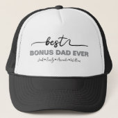 Custom Elegant Beste bonus vader ooit Trucker Pet (Voorkant)
