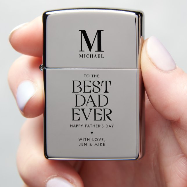 Custom Elegant Beste Papa Ooit Moderne Vaderdag (In Hand)